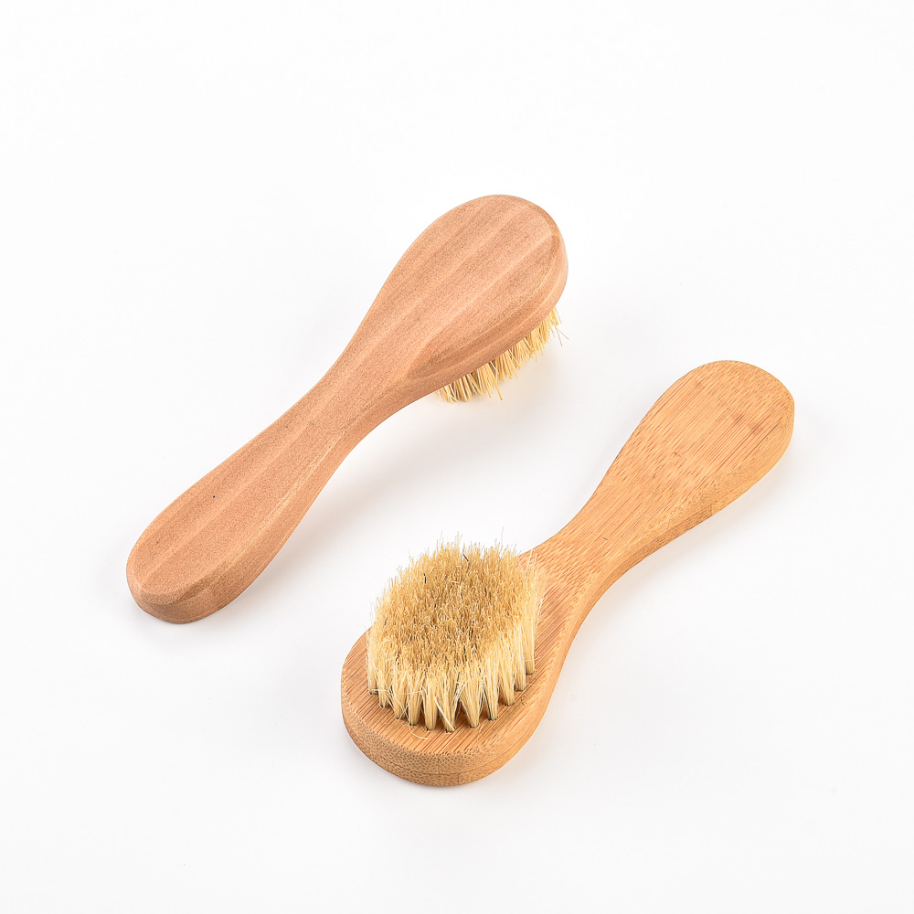 wooden facial cleansing brush