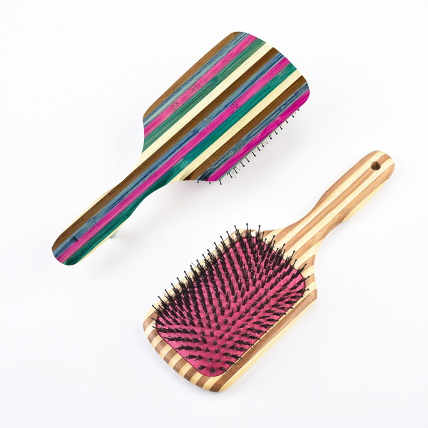 Colored bamboo brush