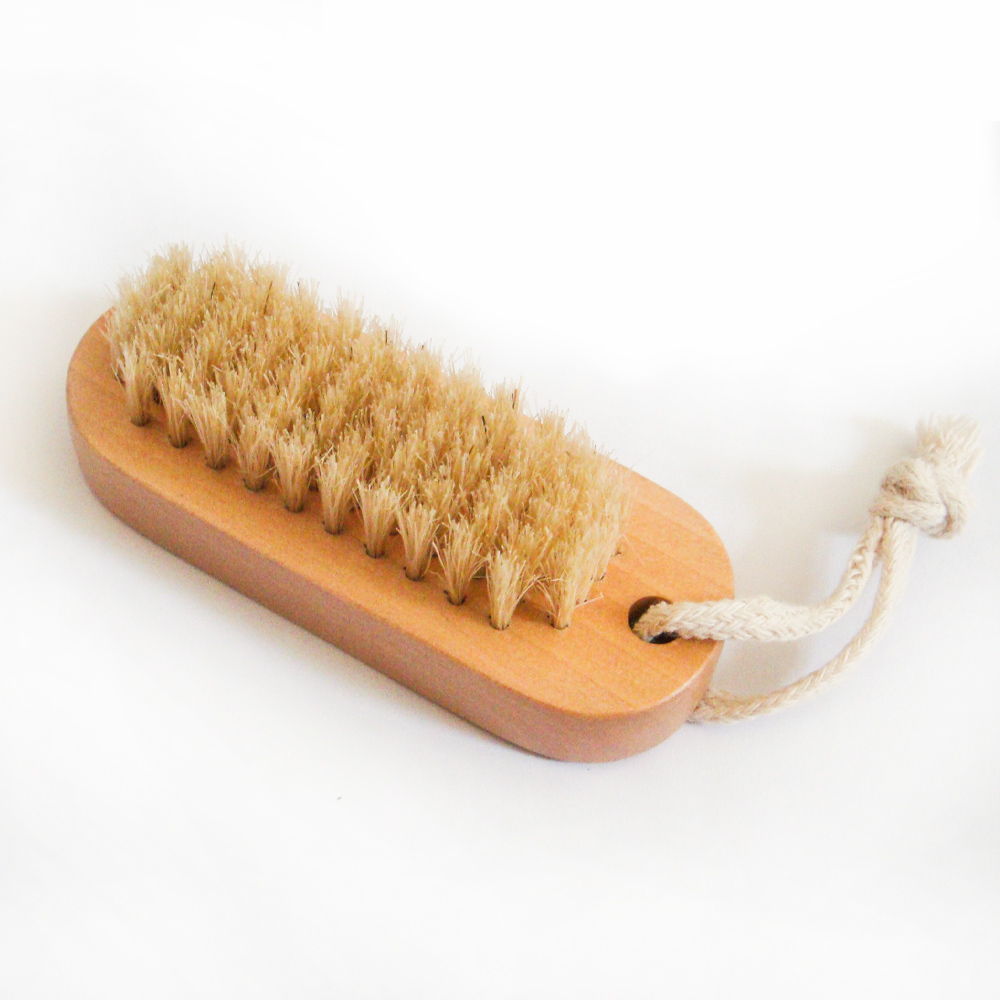 Wooden nail care brush