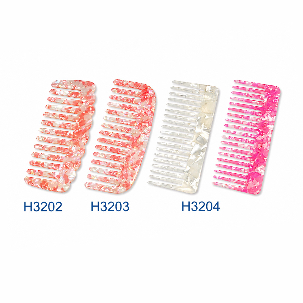 Acetate wide tooth comb, curls comb